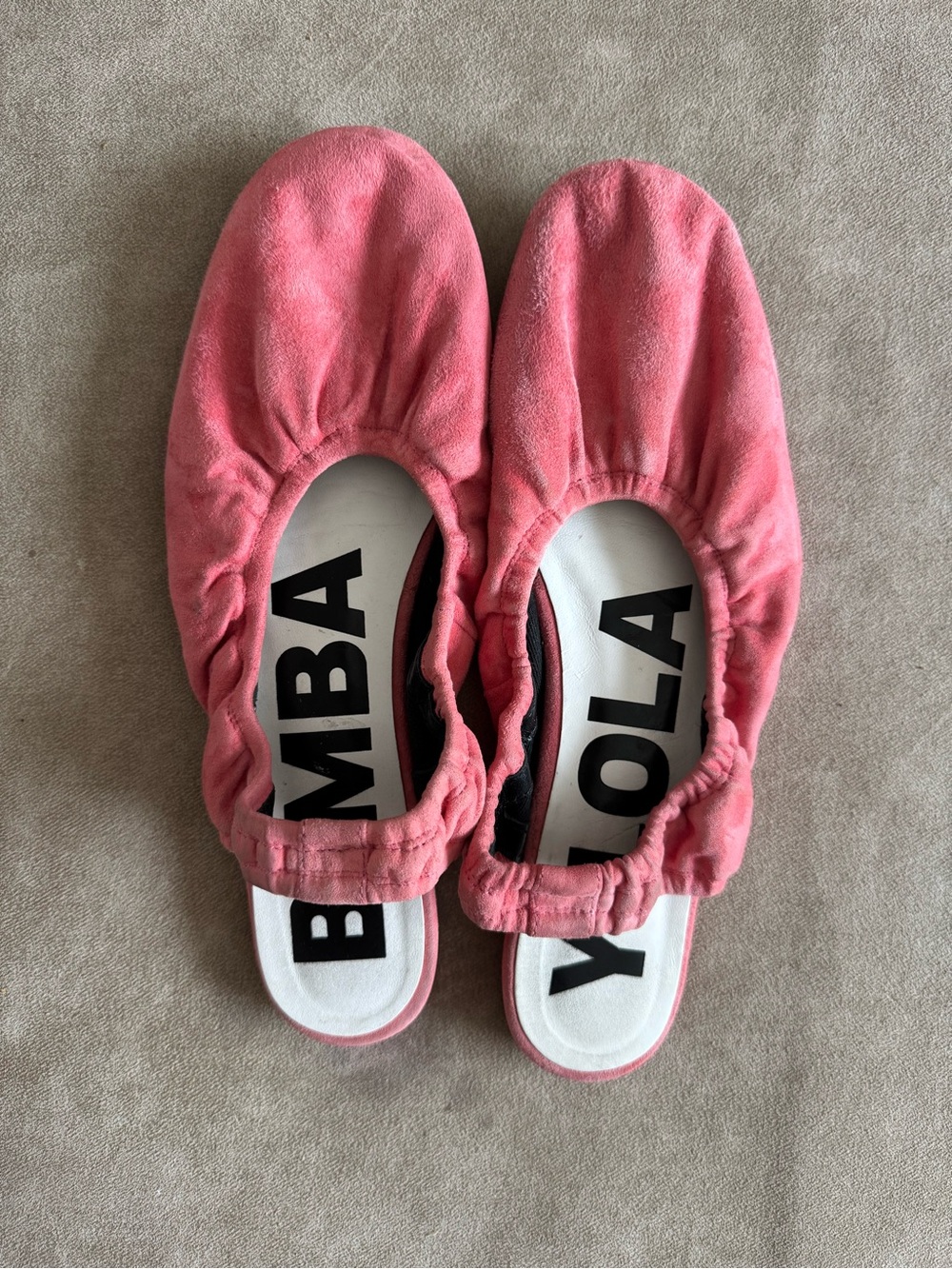 Bimba Y Lola Pink Slip-On Ballet Flats